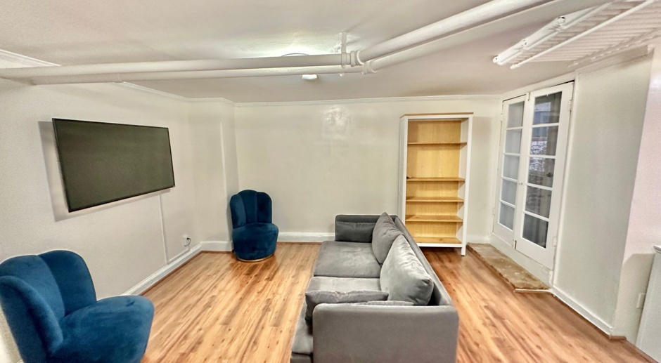 Charming Capitol Hill Partially Furnished 1 Bedroom in Eastern Market w/Private Patio. 