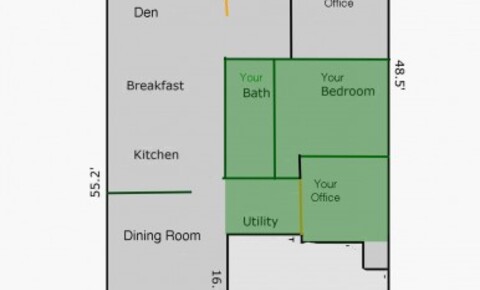 Apartments Near New Mexico SUITE: 1 bdrm, 1 Office and a Prvt Bath for University of New Mexico Students in Albuquerque, NM