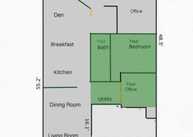Apartments Near SUITE: 1 bdrm, 1 Office and a Prvt Bath