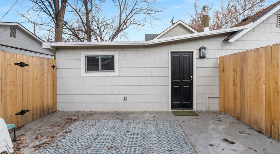 4 Month Short Term Rental-Private Remodeled 2 Bedroom 1 Bathroom Home in the North End 