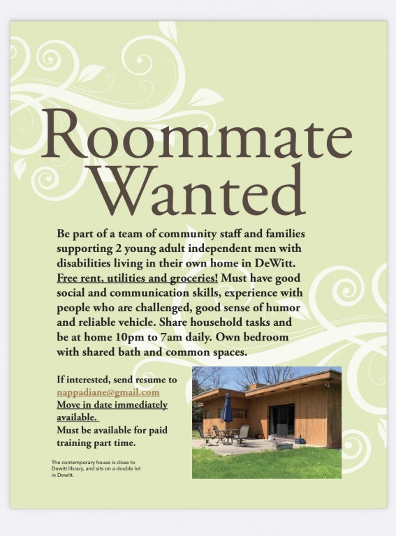 Roommate wanted FREE Rent and Utilities 